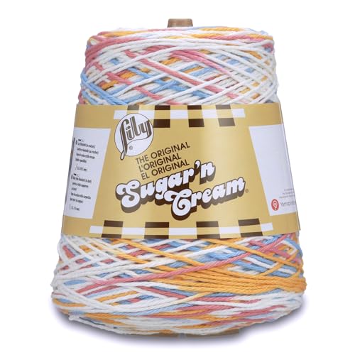 Lily - 10300202612 Sugar'n Cream Cotton Cone Yarn, 14 oz, Kitchen Breeze Ombre, 1 Cone - Image 1