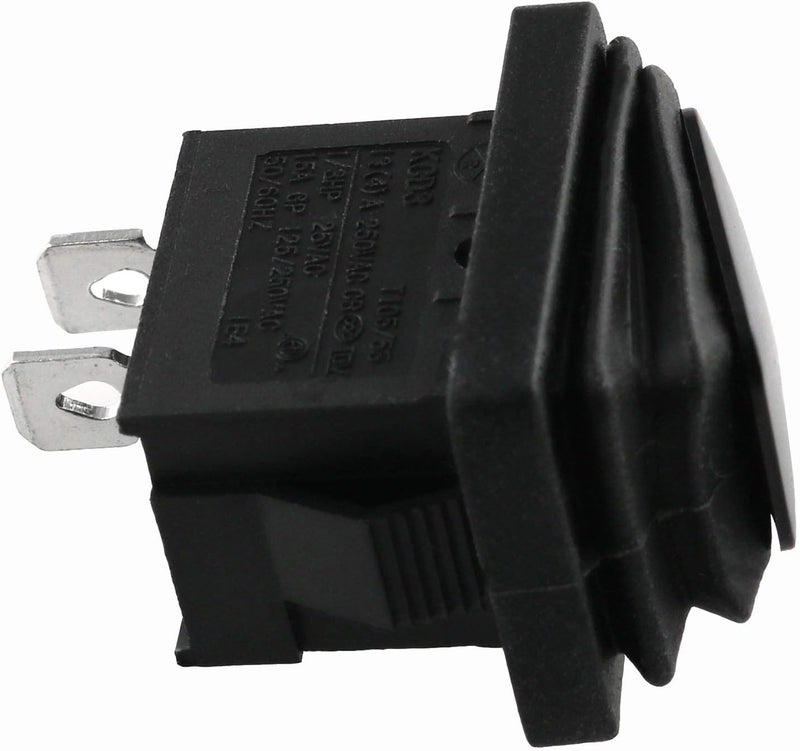 AXLIZER Waterproof Rocker Toggle Switch Waterproof Rocker Switch, Black - Image 4