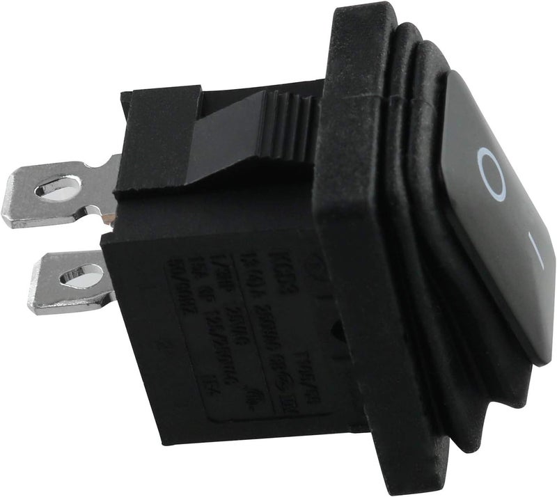 AXLIZER Waterproof Rocker Toggle Switch Waterproof Rocker Switch, Black - Image 1