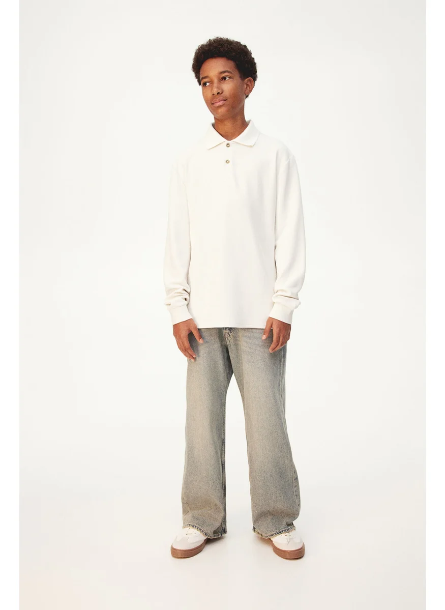 H&M Waffled Polo Shirt