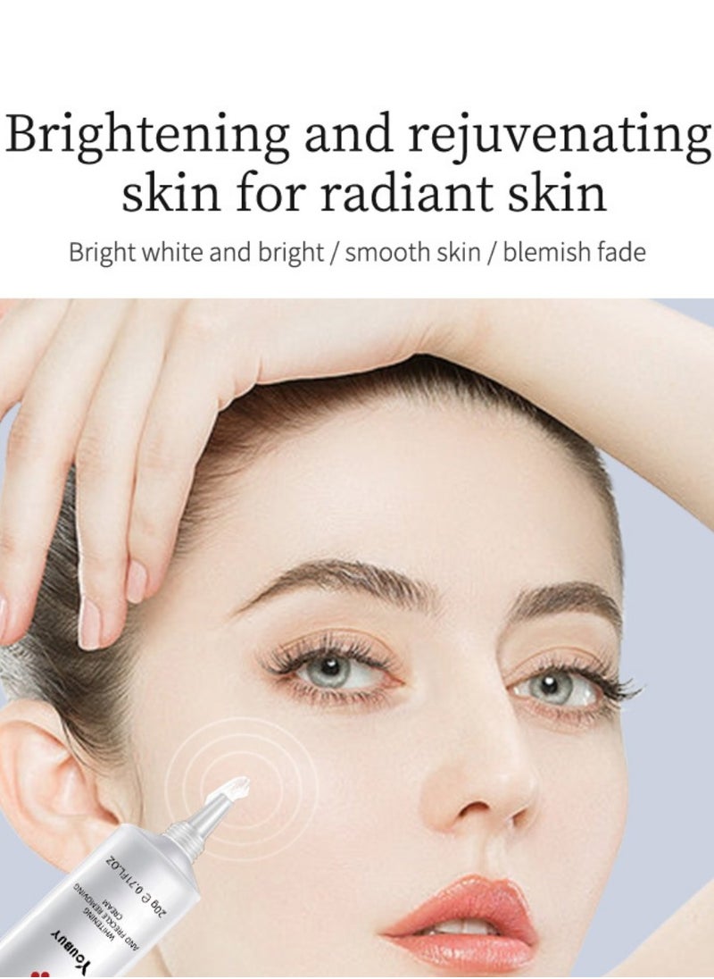 YOUBUY - Whitening Blemish Cream Whitening and Freckle Removing Cream Dark Spot Remover for Face Fade Fine Lines and Melasma Freckle Remover Hyperpigmentation Care Dark Circle Removing Essence 20g - Image 1