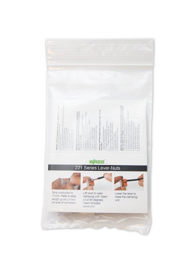 Wago 221-413 Lever-Nuts 3 Conductor Compact Connectors 10 PK - Image 2