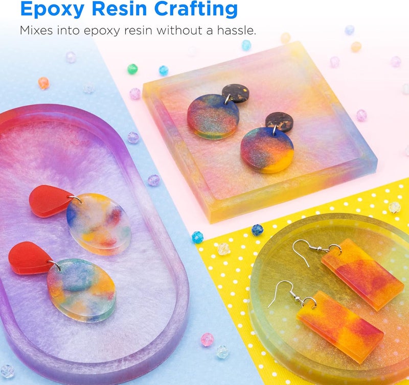 Rolio Mica Powder Pearlescent Color Pigment - Art Set for Resin Epoxy - for Soap Making, Nail Polish, Lip Gloss, Eye Shadow, Slime & Candle Jars - 10g, 24 Jars - (Pastel Set) - Image 4