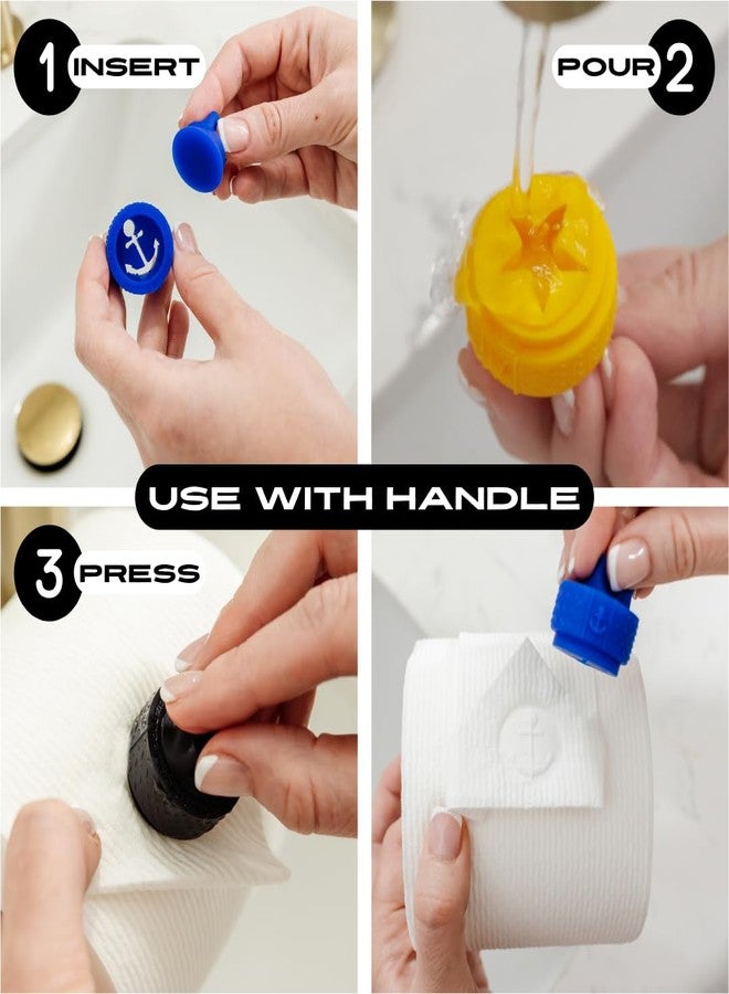 BURU SOLUTIONS Toilet Paper Stamp Variety Pack (6 Pack) - Add a Unique Personal Touch to Your Bathroom Decor! Ideal for Housekeeping, Hotels, Rentals, Home Staging Decor - Image 4