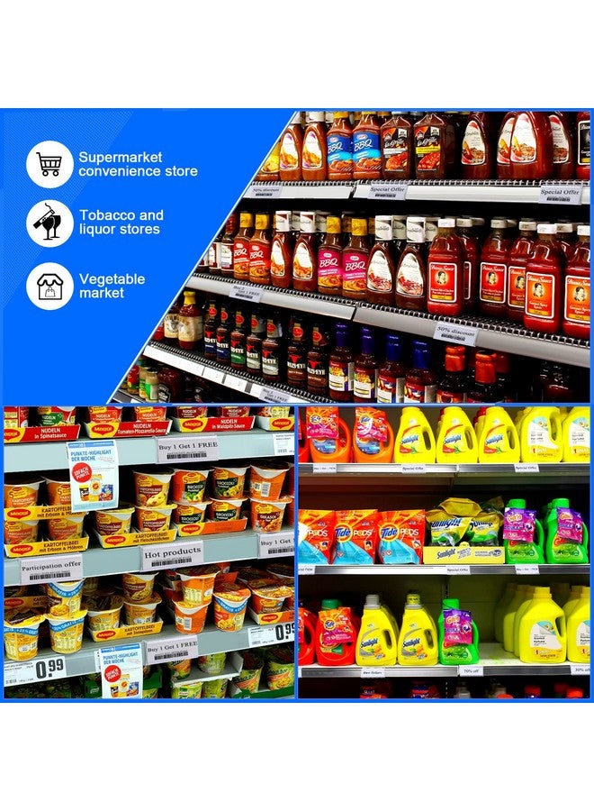 Yulejo 150 Pcs Wire Shelf Label Holders Wire Label Holder Plastic Shelf Tags For Wire Shelving Metro Shelving Clips Shelf Label Clips With Label Paper Inserts Compatible With 11/4 Inch Shelves - Image 5