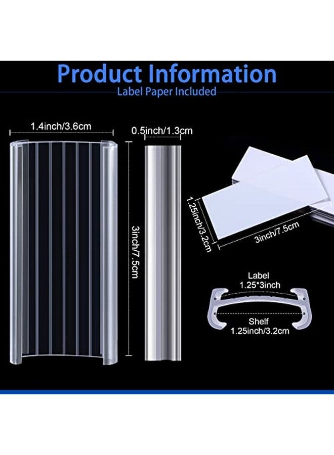 Yulejo 150 Pcs Wire Shelf Label Holders Wire Label Holder Plastic Shelf Tags For Wire Shelving Metro Shelving Clips Shelf Label Clips With Label Paper Inserts Compatible With 11/4 Inch Shelves - Image 3