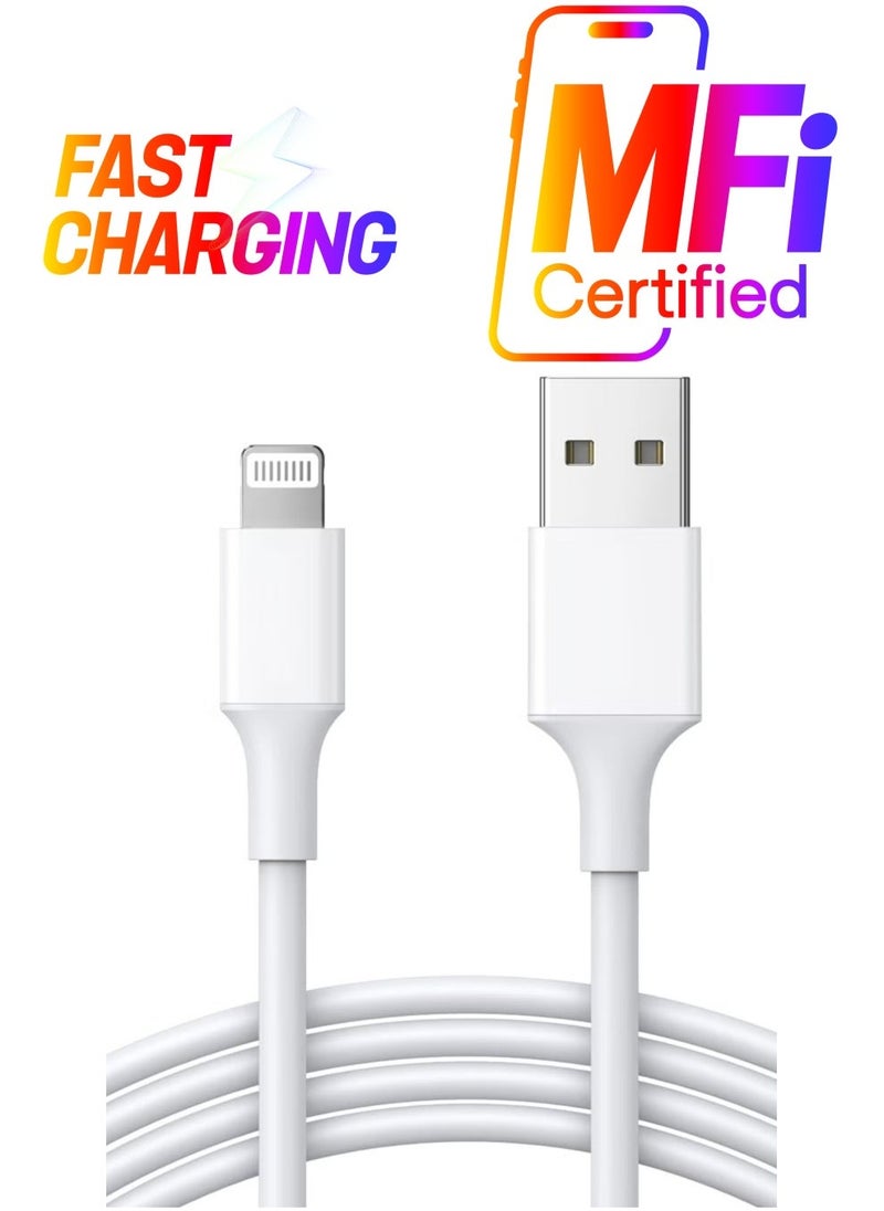 JAJEEK : iPhone Charger Cable [MFi Certified] Lightning Cable 2.4A for iPhone 14/14 Pro/14 Plus/14 Pro Max, iPhone 13 Pro, 12 Pro Max, 11 XS, 7 Plus, 6S, iPad Pro - Image 1