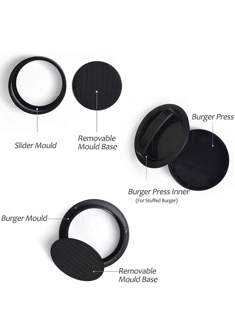 Furtey 3-in-1 Burger Press Maker: Non-Stick Adjustable Patty Mold with Ergonomic Handle for Stuffed Beef/Chicken Burgers - BBQ & Grilling Cooking Tool  - Image 4