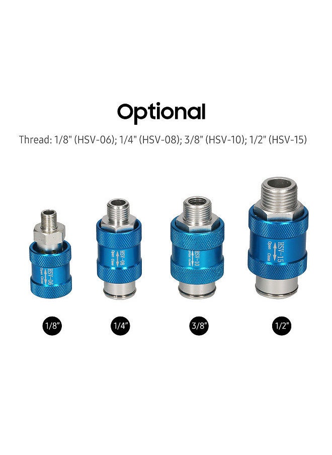 Generic - 1/4-inch Hand Slide Valve Pneumatic Flow Control Valve Manual Aluminum Alloy Valve - Image 1