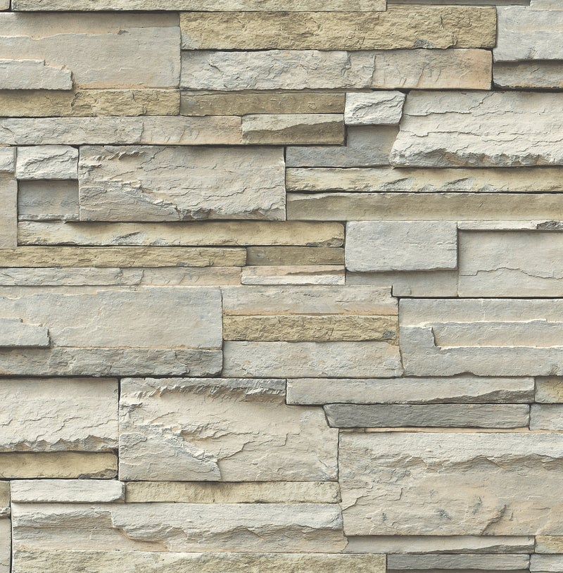 NuWallpaper NU2675 Slate Peel Stick Wallpaper Neutral