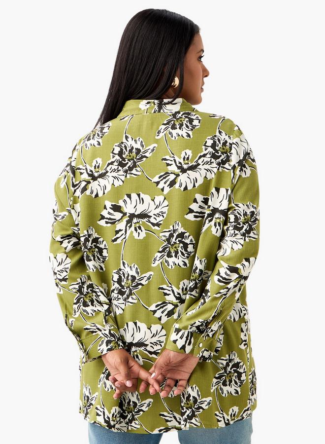  أولا بوبكن قميص بطبعات زهور مقاس كبير من أولا بوبكن - Image 3