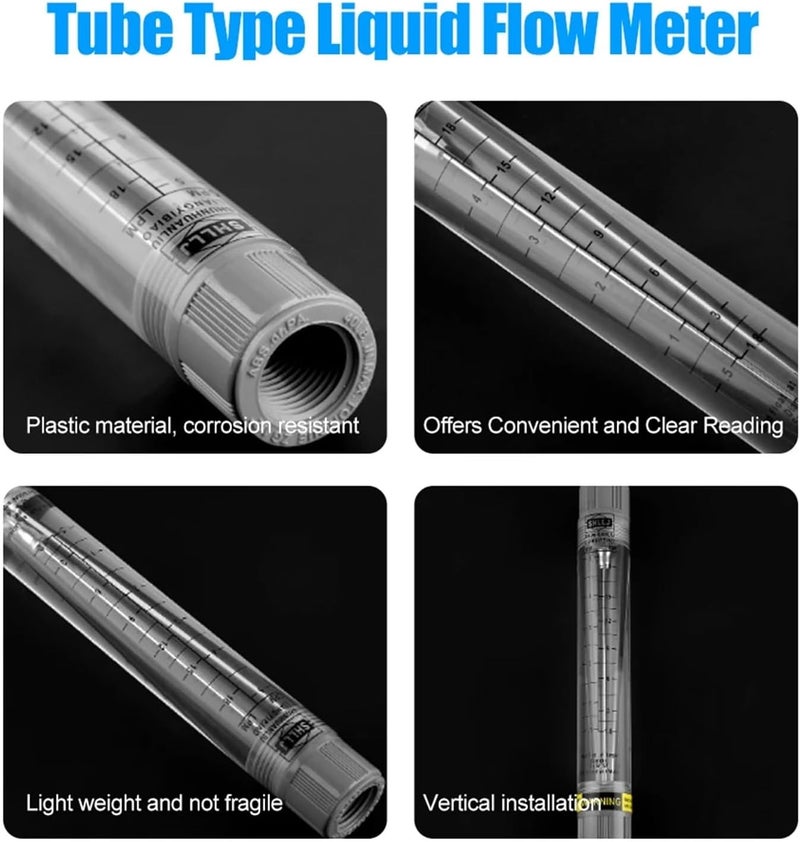 1.8-18 LPM Tube Type Flow Meter for Gas Liquid Pipeline Flowmeter 0.5-5 GPM Water Flow Meter - Image 4
