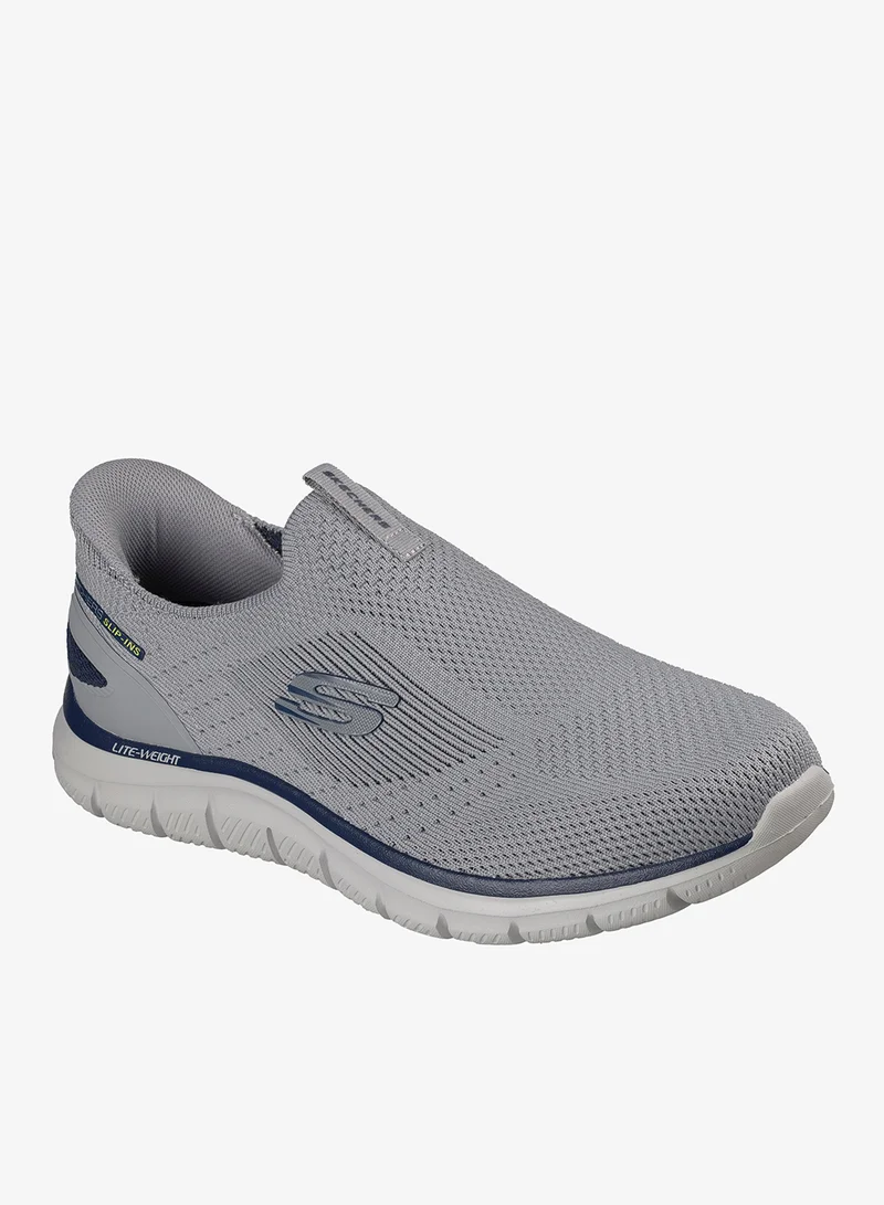 Skechers GRAY KNIT / NAVY TRIM Track for Men | Best Price UAE