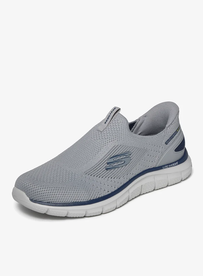Skechers GRAY KNIT / NAVY TRIM Track for Men | Best Price UAE