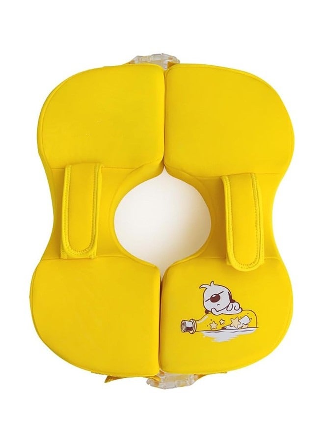 عوامات سباحة الأطفال العائمة غير القابلة للنفخ للسباحة للرضع مع دعم سفلي آمن للأطفال الرضع قابل للتعديل ومناسب للأطفال الصغار والأطفال، عوامة سباحة للأطفال بنمط كرتوني - Image 1