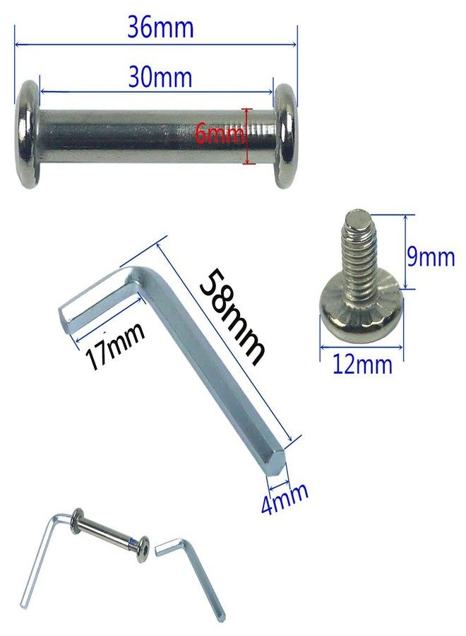 Still Awake OD 15/64" (6mm) Shaft Hex Socket Screw Inline Skate Wheel Roller Blades Replacement Skate Wheel Xorter Xcense Repair kit (30mm/36mm) - Image 2