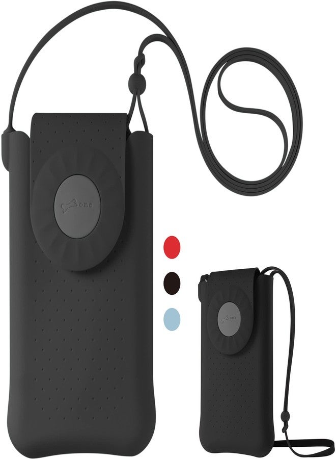 BONE COLLECTION Bone Crossbody Phone Bubble Bag 1, Cell Phone Purse with Shock-Absorbing Design & Magnetic Closure, Adjustable Silicone Shoulder Lanyard Strap (Black) - Image 1