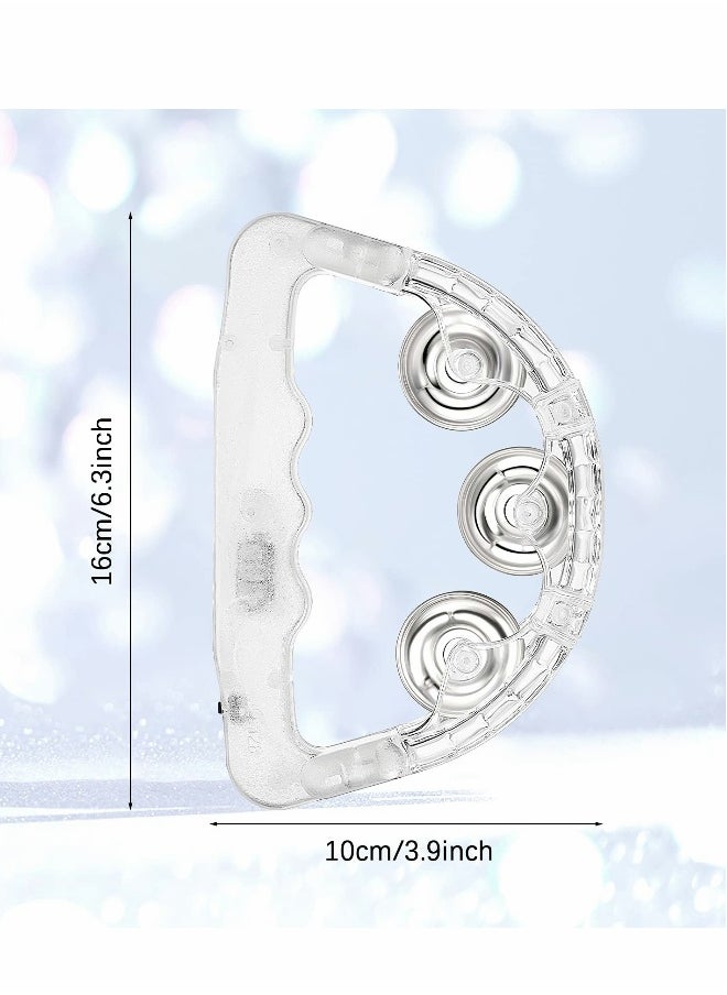 Generic Light Up Tambourine, LED Tambourine Musical Flashing Tambourine Handheld Percussion Instrument, Ring Metal Jingles Percussion Musical Educational Hand Instrument, Party Kids Games (4 PCS)  - Image 2
