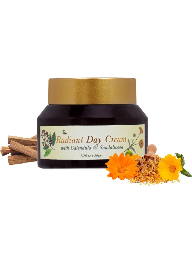QAADU Radiant Day Cream With Calendula & Sandalwood Extracts For Hydrate & Youthful Skin 50 G - Image 1