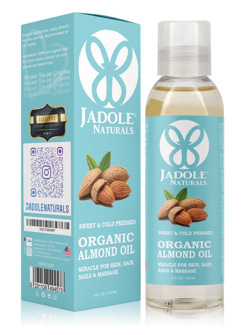 جادول ناتشورالز زيت اللوز الحلو - 120 مل، يحسن صحة فروة الرأس، ويزيد من نمو الشعر وكثافته، ويدعم ترطيب البشرة - Image 1