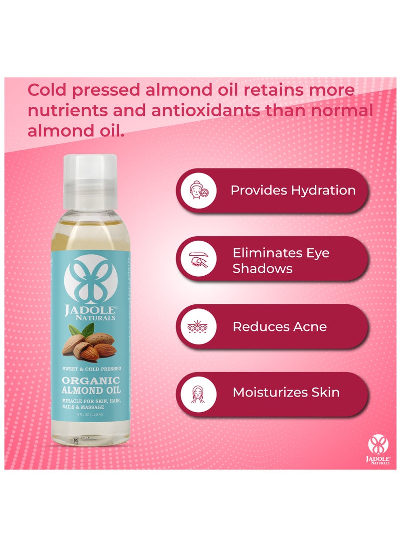 جادول ناتشورالز زيت اللوز الحلو - 120 مل، يحسن صحة فروة الرأس، ويزيد من نمو الشعر وكثافته، ويدعم ترطيب البشرة - Image 4