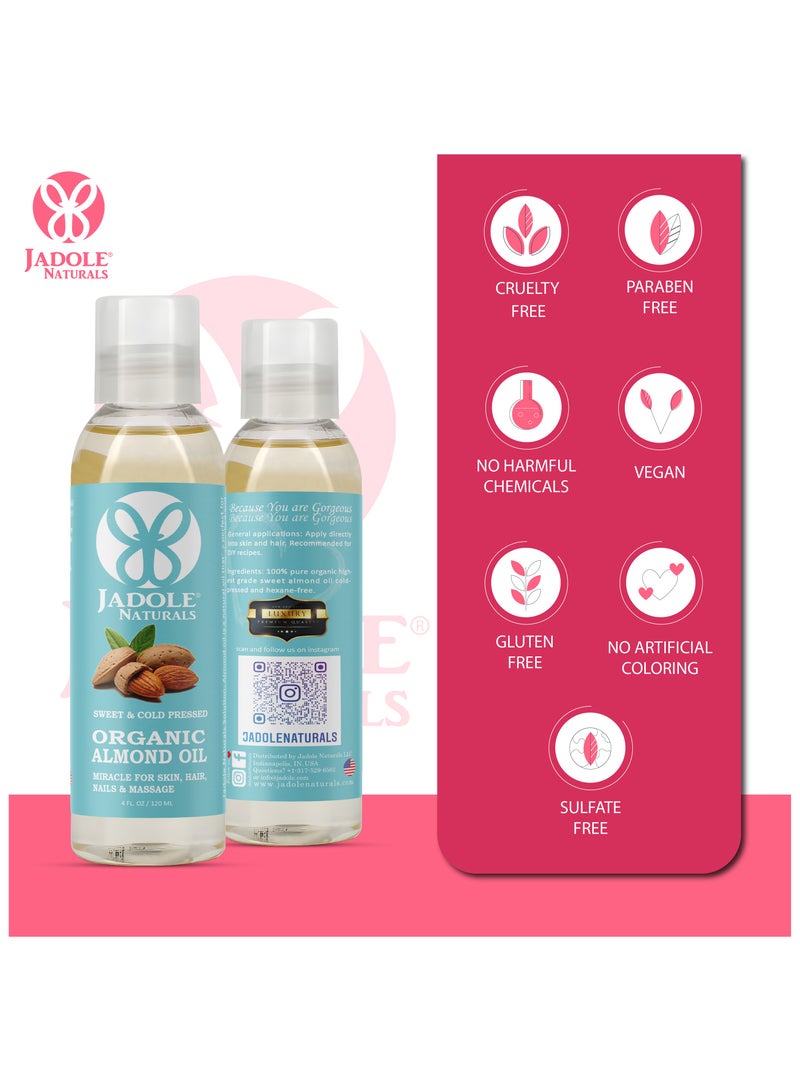 جادول ناتشورالز زيت اللوز الحلو - 120 مل، يحسن صحة فروة الرأس، ويزيد من نمو الشعر وكثافته، ويدعم ترطيب البشرة - Image 5