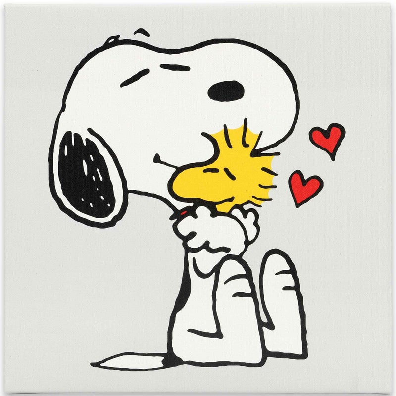 Peanuts Snoopy and Woodstock Love Gallery Wrapped Canvas Wall Decor  Sweet Snoopy Wall Art for Home Decorating
