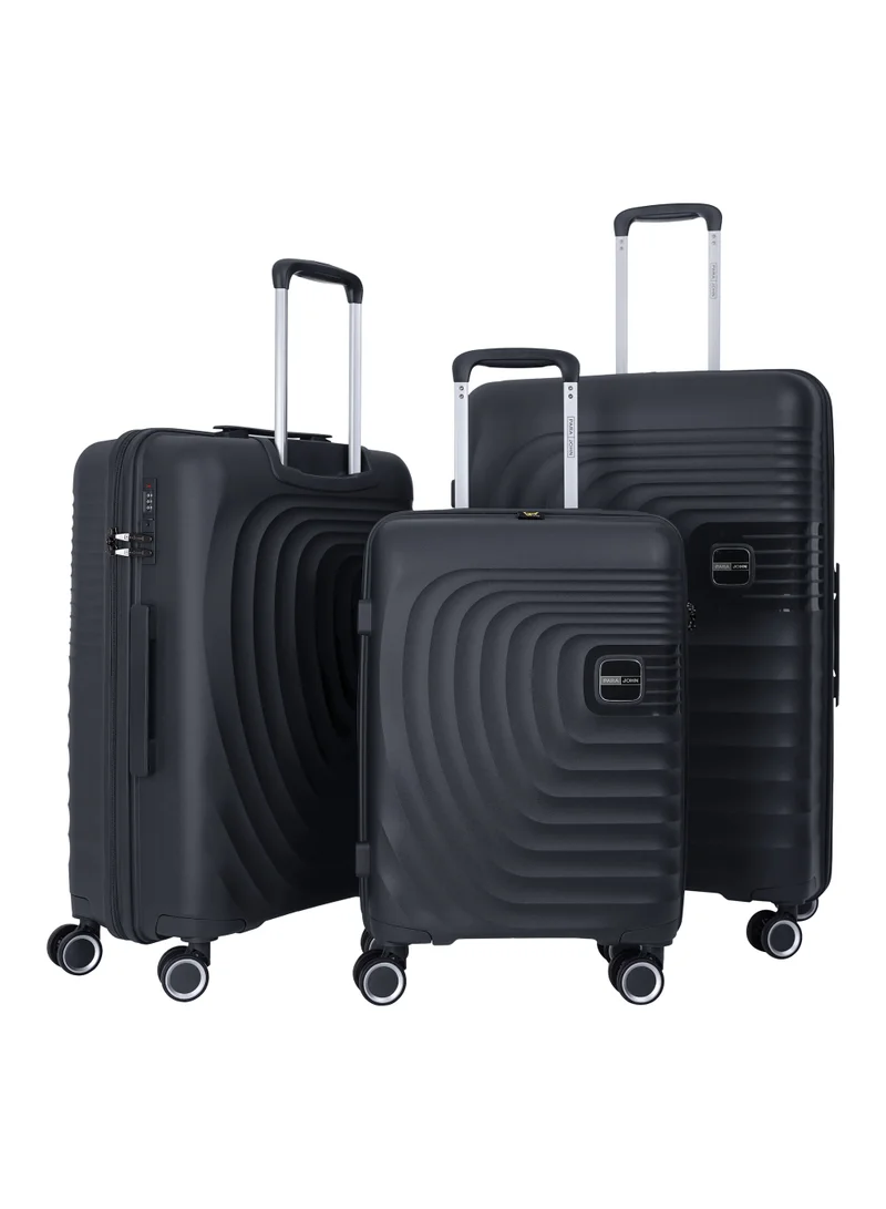 بارا جون طقم  قطع بعربة وهيكل خفيف من البولي بروبلين وعجلات دوارة للسفر، لون كحلي