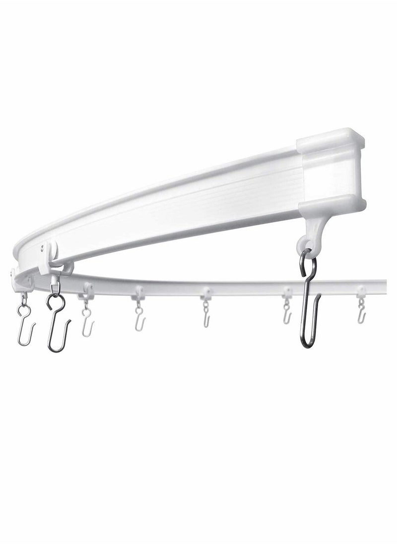 KASTWAVE - Flexible Bendable Curtain Track, Curved Ceiling Track for Curtains, Room Dividing Ceiling Track System (10ft) - Image 1