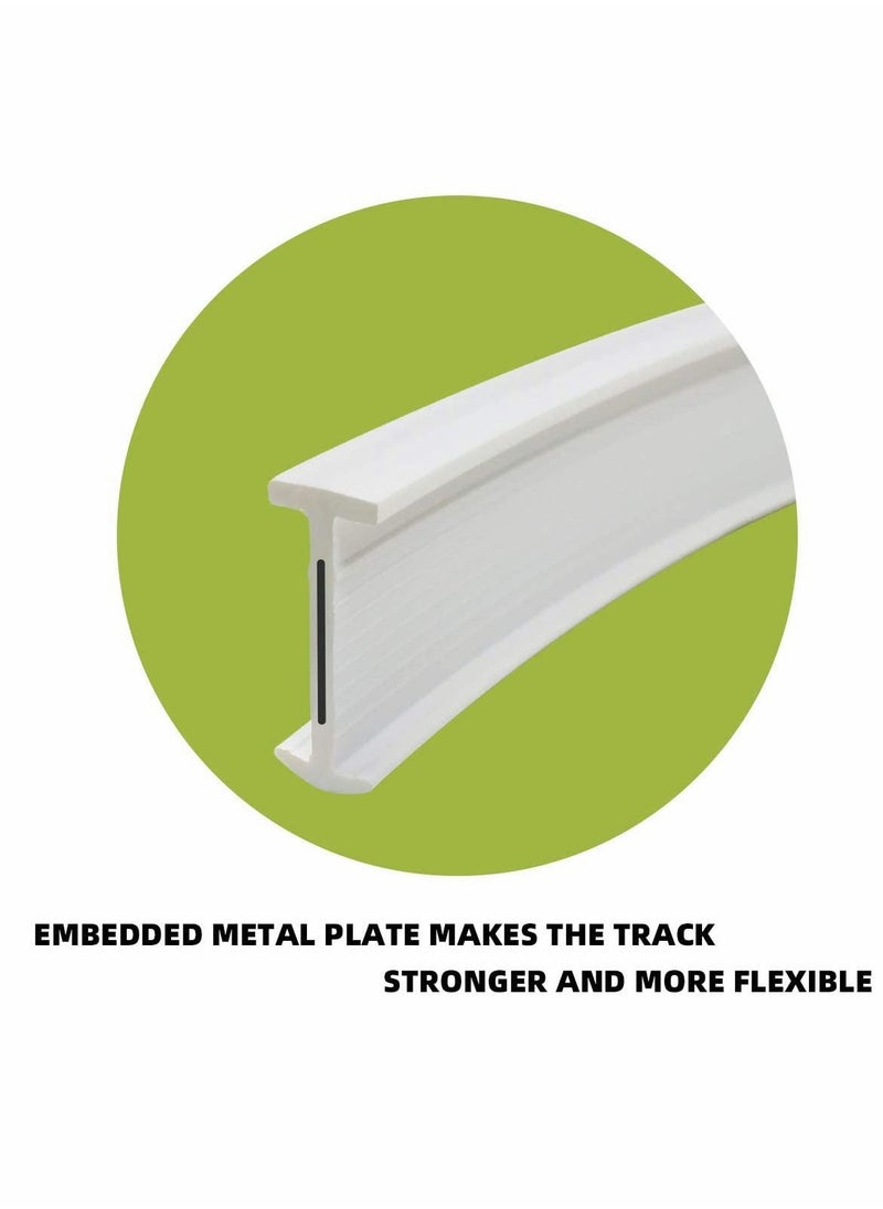 KASTWAVE - Flexible Bendable Curtain Track, Curved Ceiling Track for Curtains, Room Dividing Ceiling Track System (10ft) - Image 1