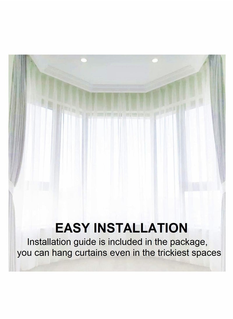 KASTWAVE - Flexible Bendable Curtain Track, Curved Ceiling Track for Curtains, Room Dividing Ceiling Track System (10ft) - Image 1