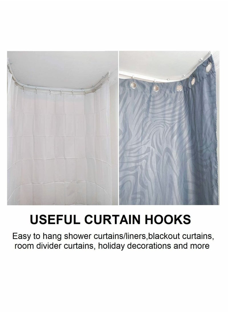 KASTWAVE - Flexible Bendable Curtain Track, Curved Ceiling Track for Curtains, Room Dividing Ceiling Track System (10ft) - Image 1