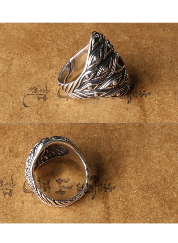 Trendy Distressed Adjustable Punk Ring - Image 3