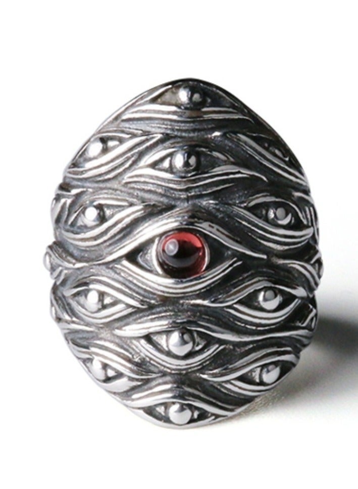 Trendy Distressed Adjustable Punk Ring - Image 2