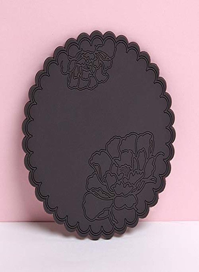 JCSMARTEC 6Pack Silicone Drink Coasters, Vantage Rose Flowers Pattern Cup Mug Coffee Heat-Resistant Mats Pads for Office Home and Kitchen (10cm) - Image 5
