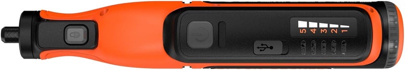 بلاك اند ديكر أداة دوارة لاسلكية متعددة الوظائف مع 37 ملحقًا، 7.2 فولت، 1.5 أمبير/ساعة، برتقالي/أسود - Bcrt8I-Xj، - Image 3