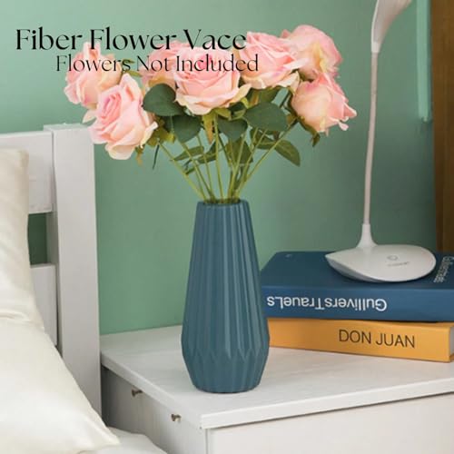 Ascension Plastic Flower Pot for Home Office Living Room Decoration Unbreakable and Light Wieght Different Design Flower Vase for Table Corner, Gift & Diwali Decoration Only Vase Not Flowers (Blue) - Image 2