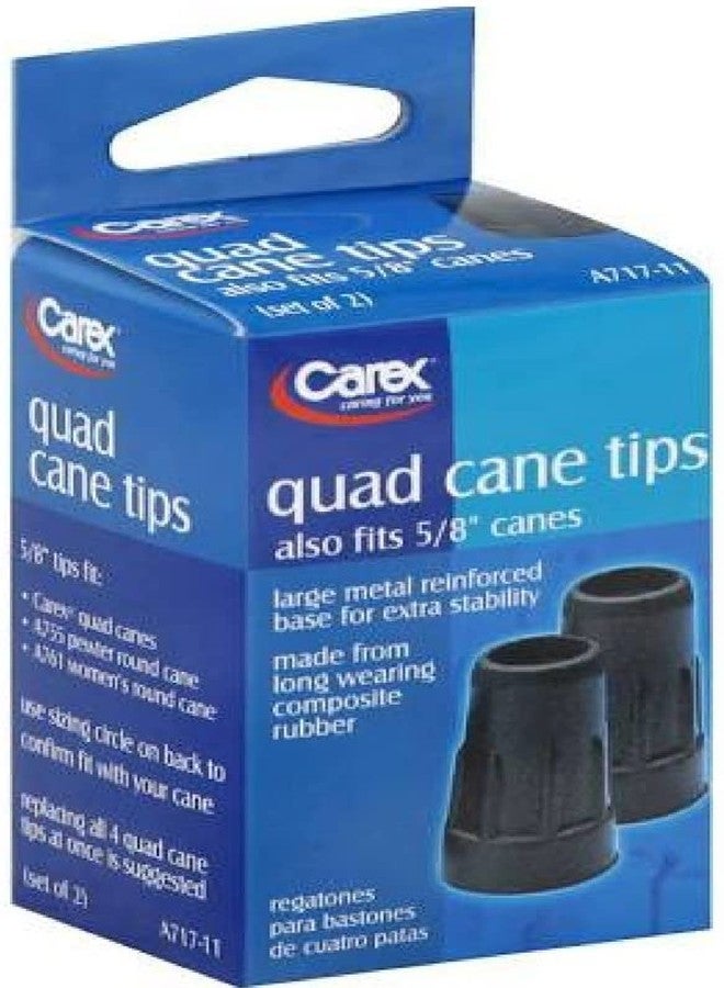 Carex Health Brands FGA71700 5/8 Black Cane Tips 2 Count