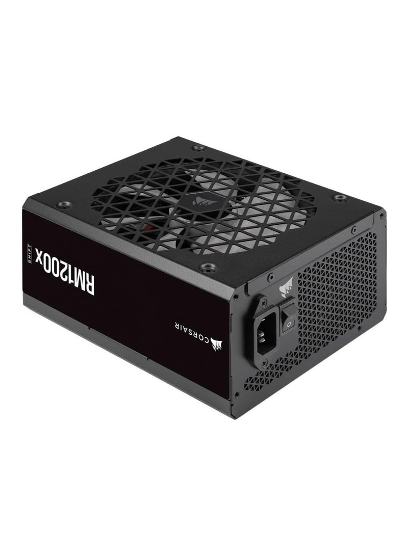 كورسير RM1200x SHIFT مزود طاقة ATX 1200W كامل التعديل، 80 PLUS ذهبية، معتمد ATX 3.0 و PCIe 5.0، وضع مروحة صفر RPM، مكثفات مصنفة 105°C، واجهة كابل جانبية - CP-9020254-UK - Image 5