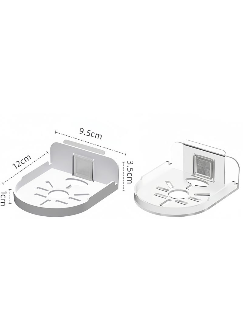 فاصولا مجموعة من 3 رفوف كاميرات المراقبة، حامل كاميرا حائط من مادة ABS لشاشات الاطفال ومكبرات الصوت، حامل كاميرات المراقبة العالمي(شفاف) - Image 2