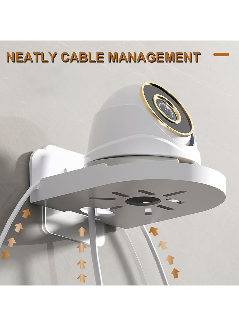 فاصولا مجموعة من 3 رفوف كاميرات المراقبة، حامل كاميرا حائط من مادة ABS لشاشات الاطفال ومكبرات الصوت، حامل كاميرات المراقبة العالمي(شفاف) - Image 3