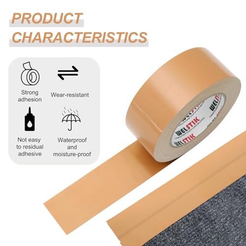 WELSTIK Professional Grade Duct Tape, Waterproof Duct Cloth Fabric,Duct Tape for Photographers,Repairs, DIY, Crafts, Indoor Outdoor Use (2 Inch X 45 Yards, Brown) - Image 4