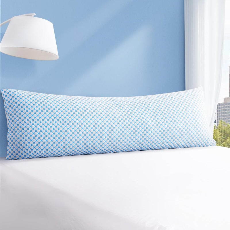 EASELAND Firm Body Pillow Shredded Memory Foam(Adjustable Loft), Cooling Breathable for Sleeping Full Body Size 1 Pack - Image 1