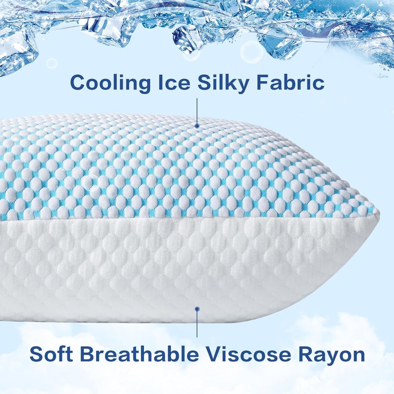 EASELAND Firm Body Pillow Shredded Memory Foam(Adjustable Loft), Cooling Breathable for Sleeping Full Body Size 1 Pack - Image 5