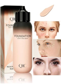 QIC Foundation Cream Makeup Light and Silky Foundation Infallible 24H Fresh Wear Foundation Full Coverage Longwear Weightless Smooth Finish Water Proof Moist and Clear 30g 02 Natural  - Image 1