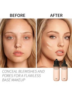QIC Foundation Cream Makeup Light and Silky Foundation Infallible 24H Fresh Wear Foundation Full Coverage Longwear Weightless Smooth Finish Water Proof Moist and Clear 30g 02 Natural  - Image 3