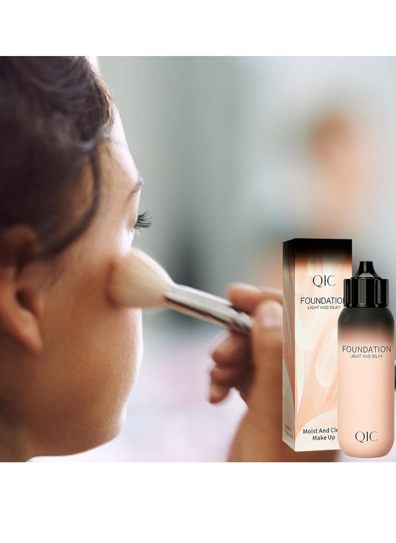 QIC - Foundation Cream Makeup Light and Silky Foundation Infallible 24H Fresh Wear Foundation Full Coverage Longwear Weightless Smooth Finish Water Proof Moist and Clear 30g 02 Natural - Image 1