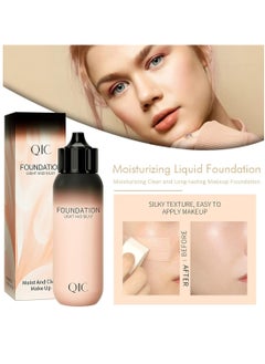 QIC Foundation Cream Makeup Light and Silky Foundation Infallible 24H Fresh Wear Foundation Full Coverage Longwear Weightless Smooth Finish Water Proof Moist and Clear 30g 02 Natural  - Image 5