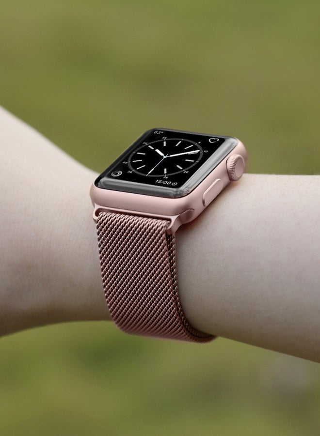 NIBEMINENT Replacement Band For Apple Watch Series 1/2/3 38mm Rose Gold  - Image 4