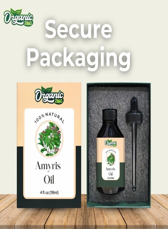 ORGANIC ZING زيت أميريس العضوي (أميريس بلسميفيرا) | زيت عطري نقي وطبيعي للعناية بالبشرة والتدليك والتعطير وأجهزة التبخير - 118 مل / 3.99 أونصة سائلة - Image 4